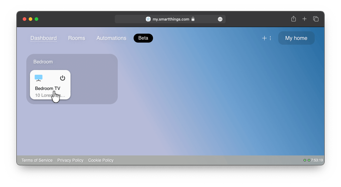 SmartThings Dashboard